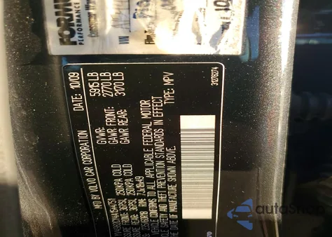 2010 Volvo Xc90 3.2 z USA, uszkodzony, nr VIN YV4982CY4A1544751